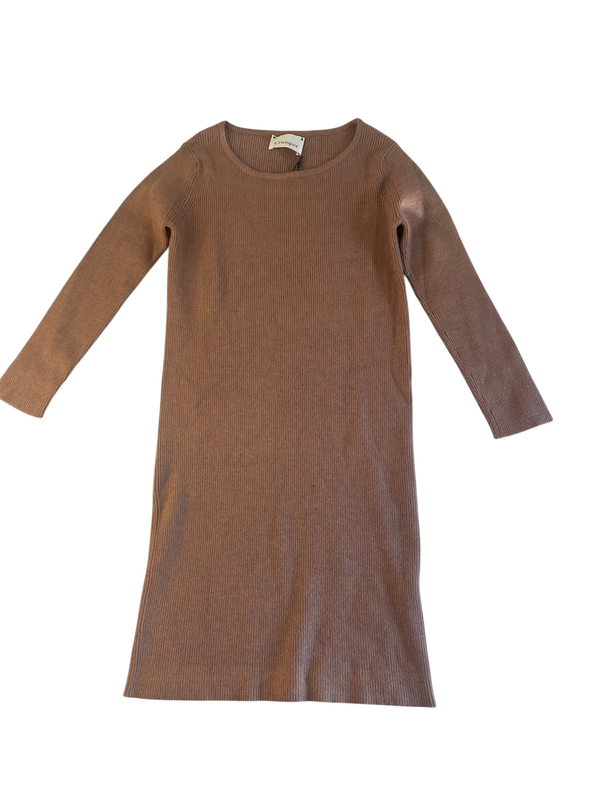 100% Cashmere Pink Marl Ribbed Long Sweater - Small/Medium