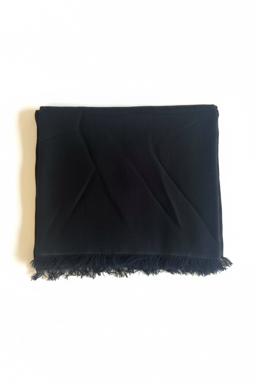 Cashmere and Silk Black Shawl