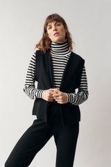 100% Cashmere Black Joey Jerkin S/M