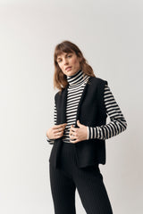 100% Cashmere Black Joey Jerkin S/M