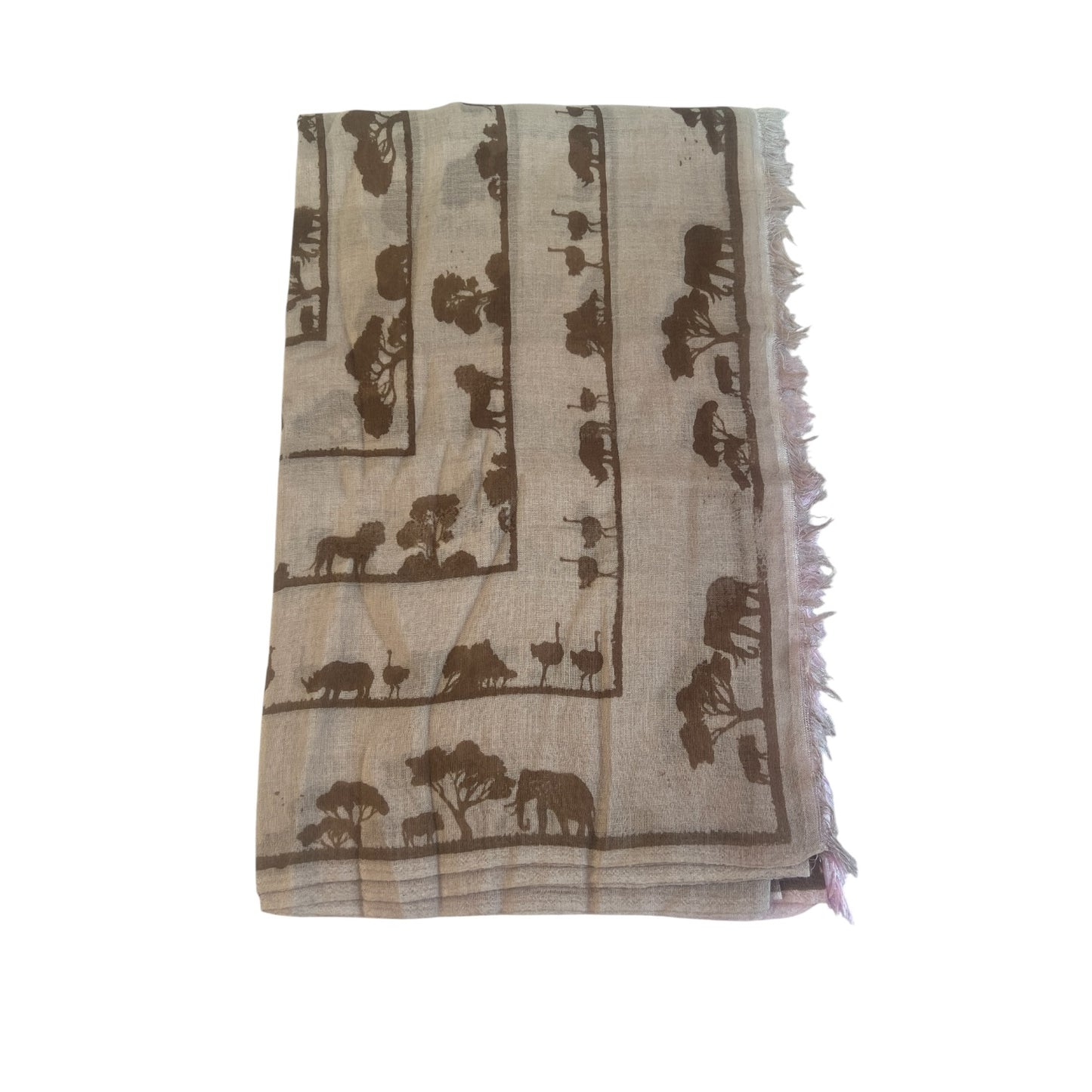 Pale Pink And Natural Shawl