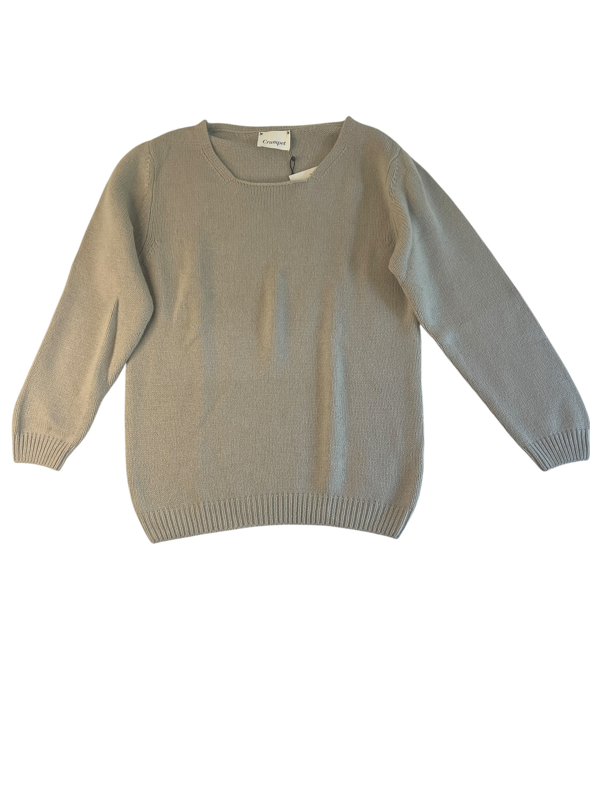 100% Cashmere Pale Blue Round Neck Sweater - Small/Medium