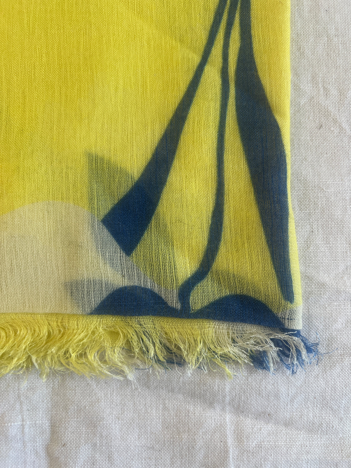 Yellow Crocus Print Shawl