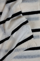 Cashmere Off White Stripe Wrap