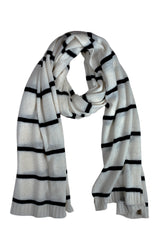 Cashmere Off White Stripe Wrap