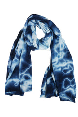 Cashmere Navy Tie Dye Wrap