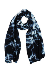 Cashmere Black Tie Dye Wrap