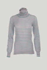 100% Cashmere Rosebud Rocky Roll Neck - Small