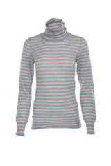 100% Cashmere Rosebud Rocky Roll Neck - Small