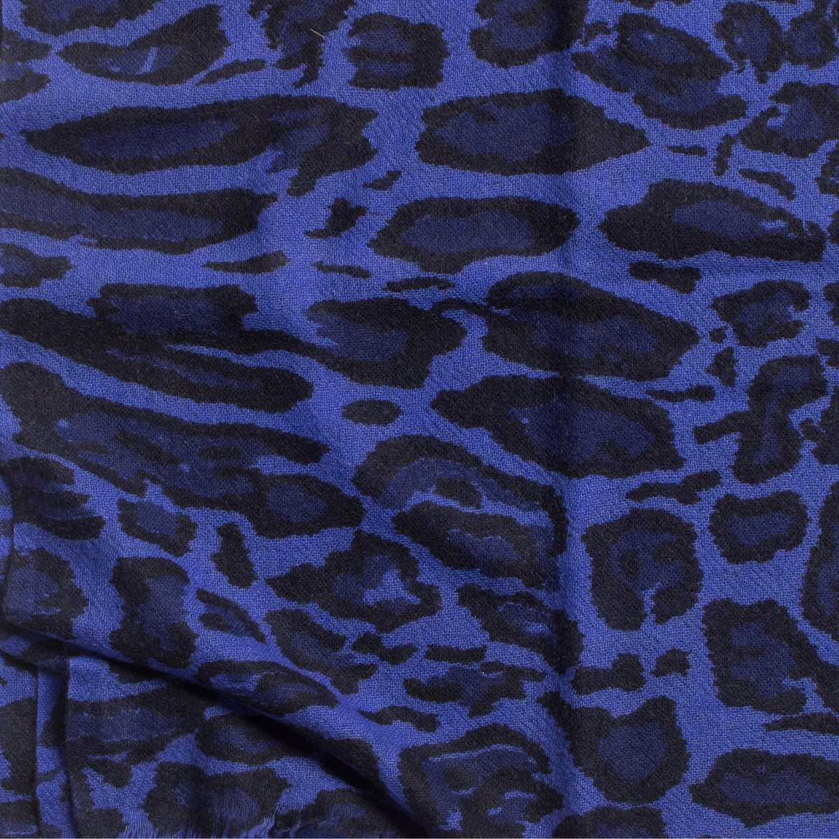 100% Cashmere Blue Monster Leopard Wrap