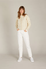 100% Cashmere Off White Iris Cardigan