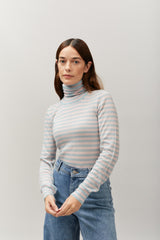 100% Cashmere Rosebud Rocky Roll Neck - Small