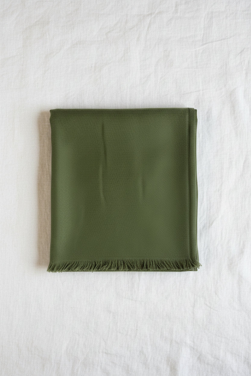 100% Silk Shawl Khaki