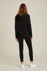 100% Cashmere Slouch Hoody Black