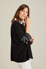 100% Cashmere Mila With Striped Arm