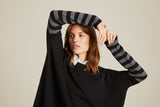 100% Cashmere Mila With Striped Arm