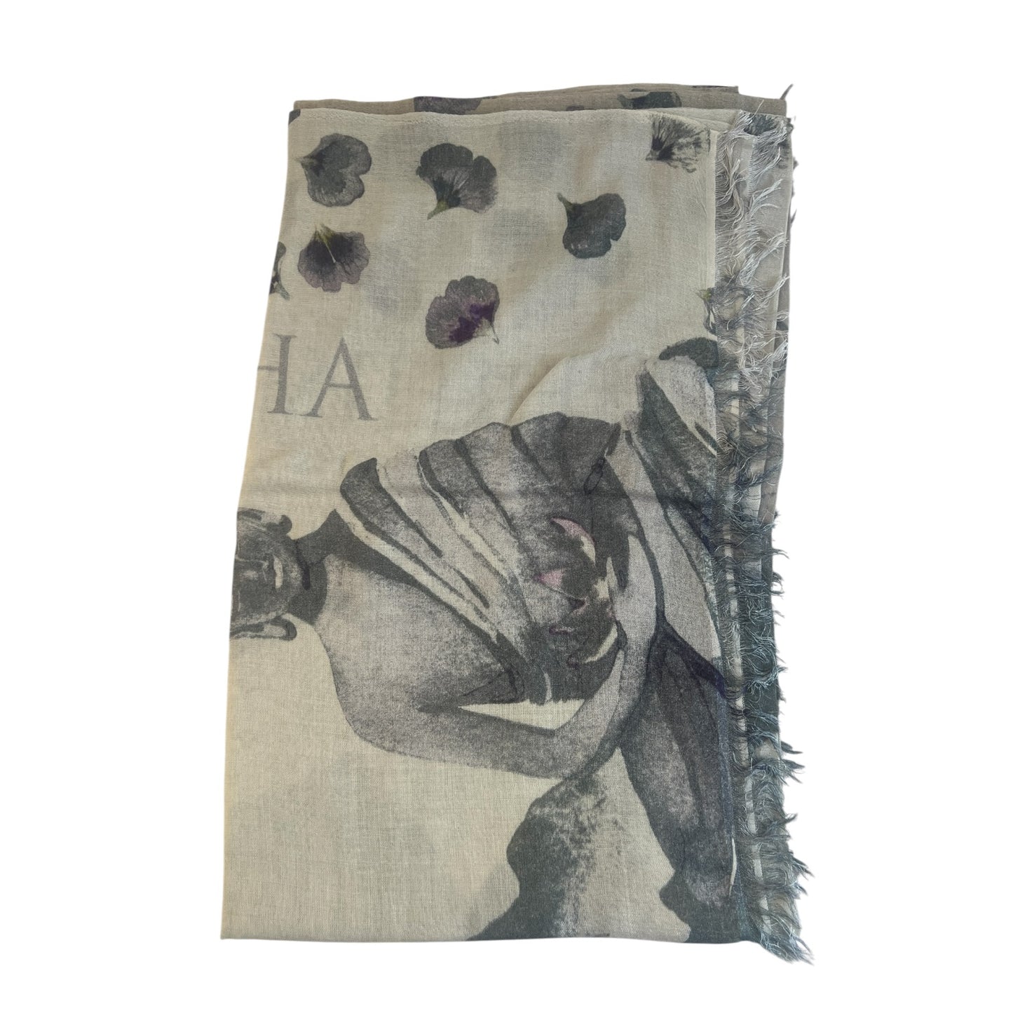 Cashmere And Silk Floral Pattern Shawl