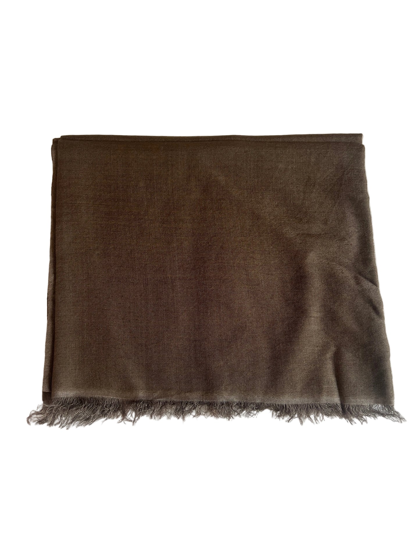 100% Silk Shawl Brown