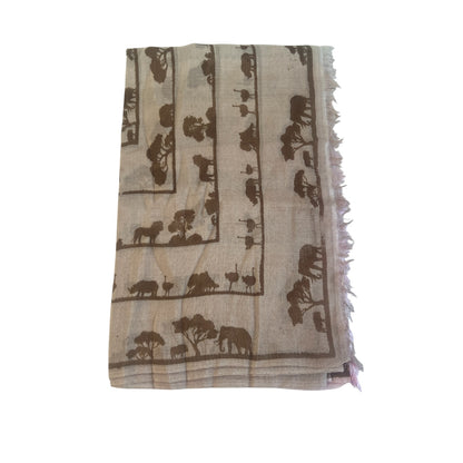 Pale Pink And Natural Shawl