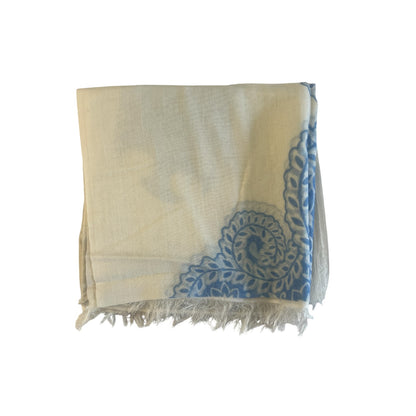 Cashmere And Silk Swirly Print Shawl