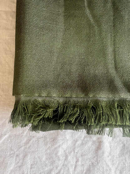 100% Silk Shawl Khaki