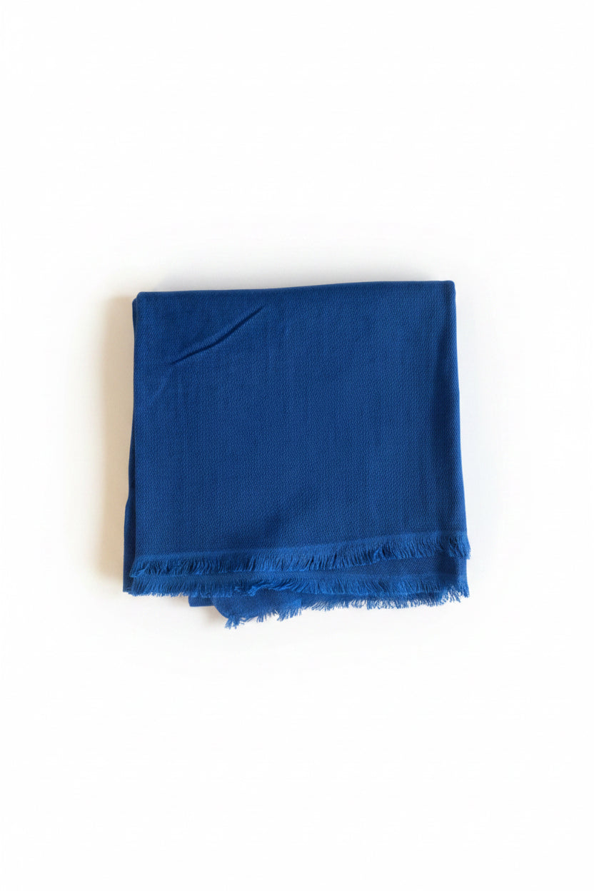 Old School Cobalt Blue Pashmina