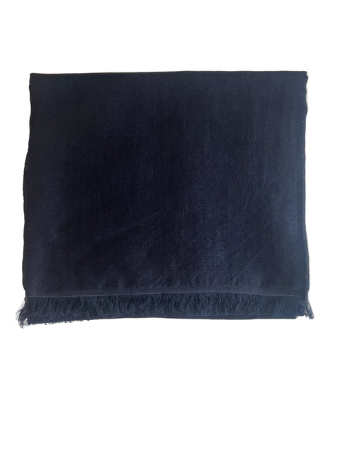 Cashmere and Silk Navy Shawl
