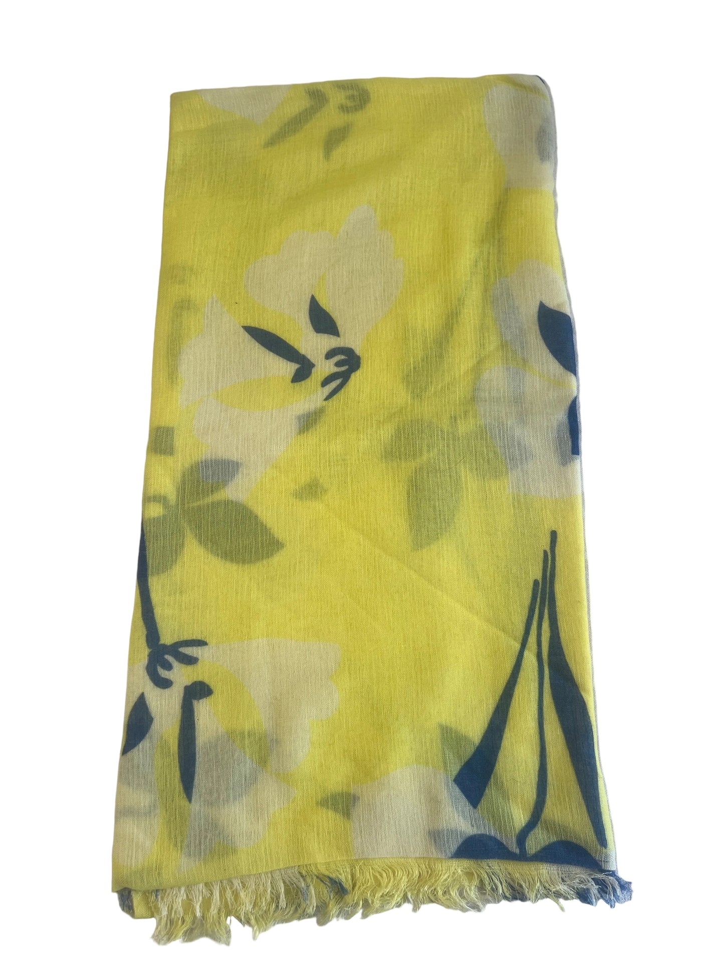 Yellow Crocus Print Shawl