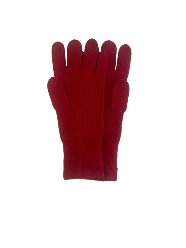 100% Cashmere Red Gloves