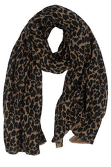 100% Cashmere Leopard Print Throw