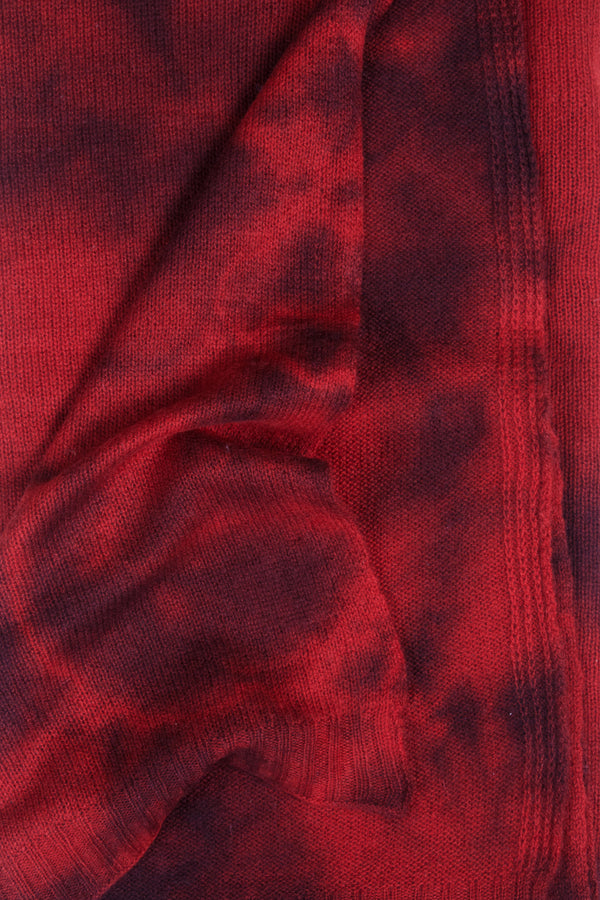Cashmere Red Tie Dye Wrap