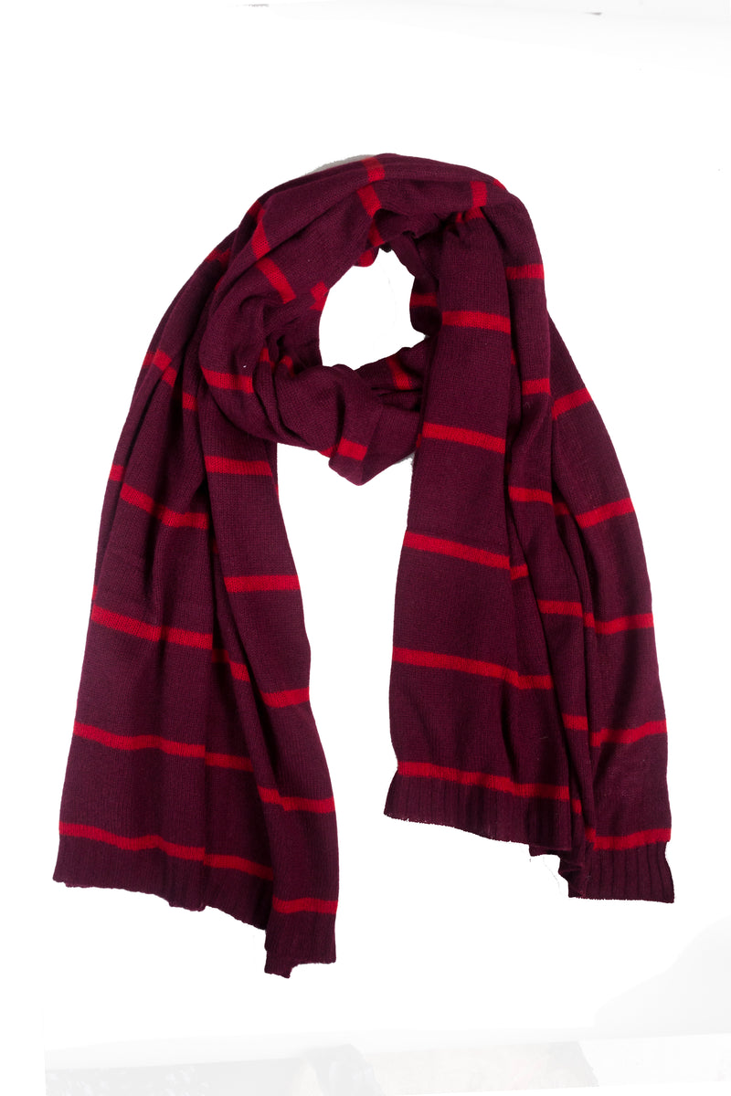Cashmere Red Stripe Wrap