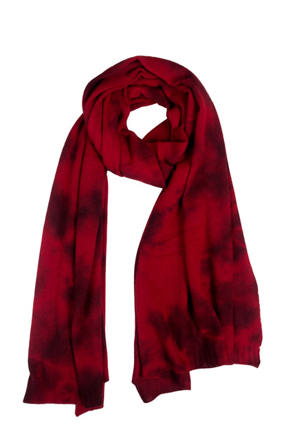 365 Cashmere Red Tie Dye Wrap