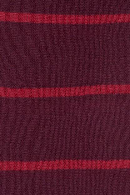 100% Cashmere Red Stripe Wrap
