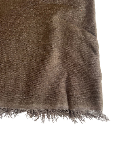 100% Silk Shawl Brown