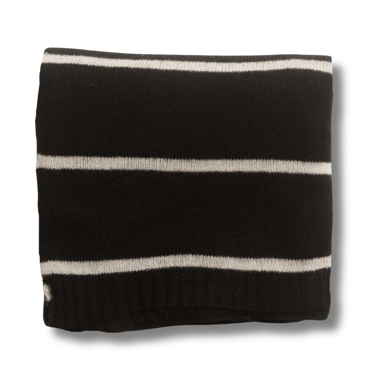 365 Cashmere Black Stripe Wrap