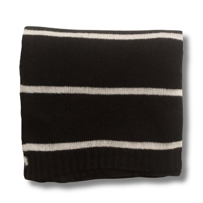 365 Cashmere Black Stripe Wrap
