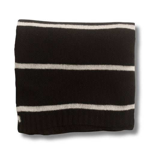 365 Cashmere Black Stripe Wrap