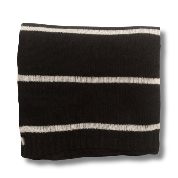 365 Cashmere Black Stripe Wrap