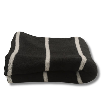 365 Cashmere Black Stripe Wrap