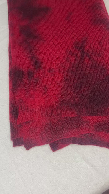 365 Cashmere Red Tie Dye Wrap