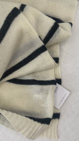 Cashmere Off White Stripe Wrap