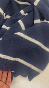 Cashmere Navy Stripe Wrap