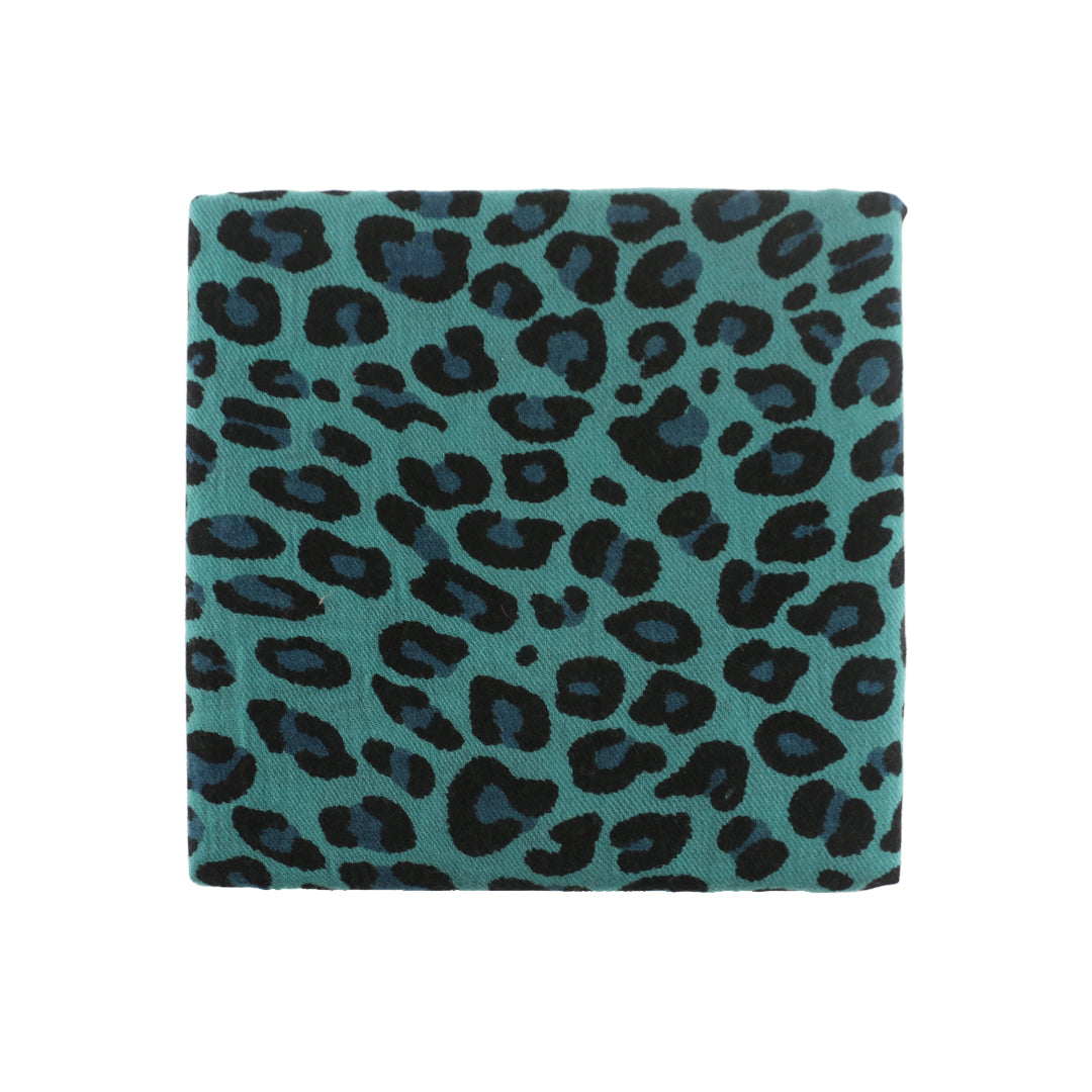 100% Cashmere Emerald Monster Leopard Wrap