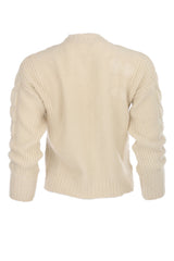 100% Cashmere Off White Iris Cardigan