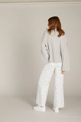 4052-09 Taylor Roll Neck Light Grey Marl ONE SIZE 100 Percent Cashmere S22-1-KPA garment